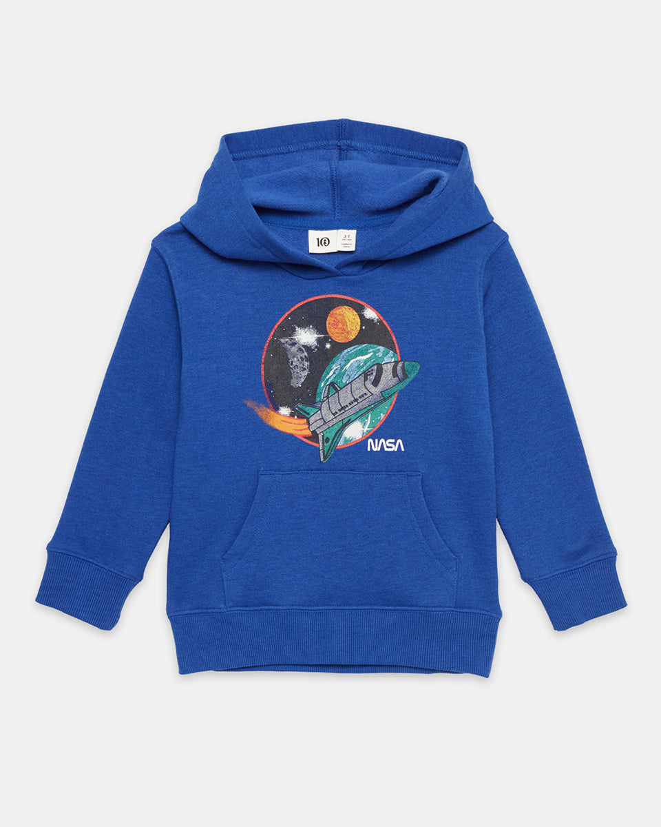 Tentree Kids Earth Hoodie - Mazarine Blue Bright White
