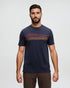 Tentree Men's Wildfire Retro Treeline T-Shirt - Midnight Blue Crimson