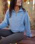 Tentree Women's Elkhorn 1/4 Zip - Lakeside Stone Flash Stripe