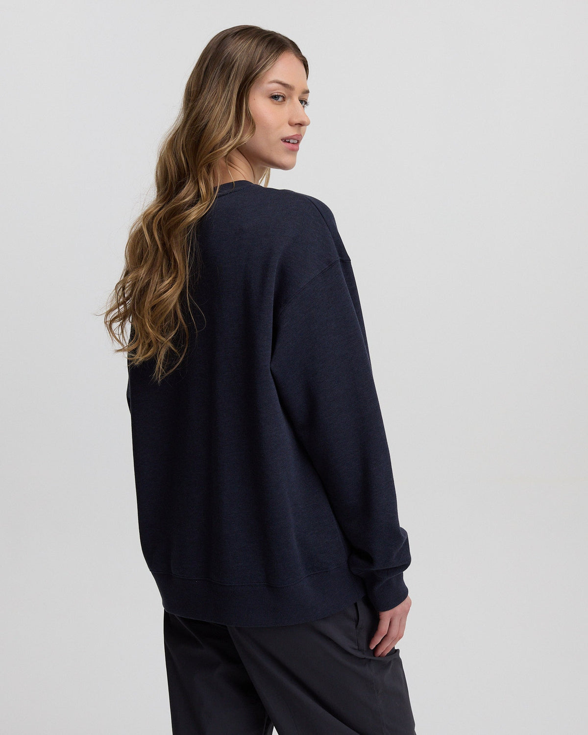 Tentree Women's Mountain Trees Crew - Midnight Blue White