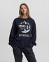 Tentree Women's Mountain Trees Crew - Midnight Blue White