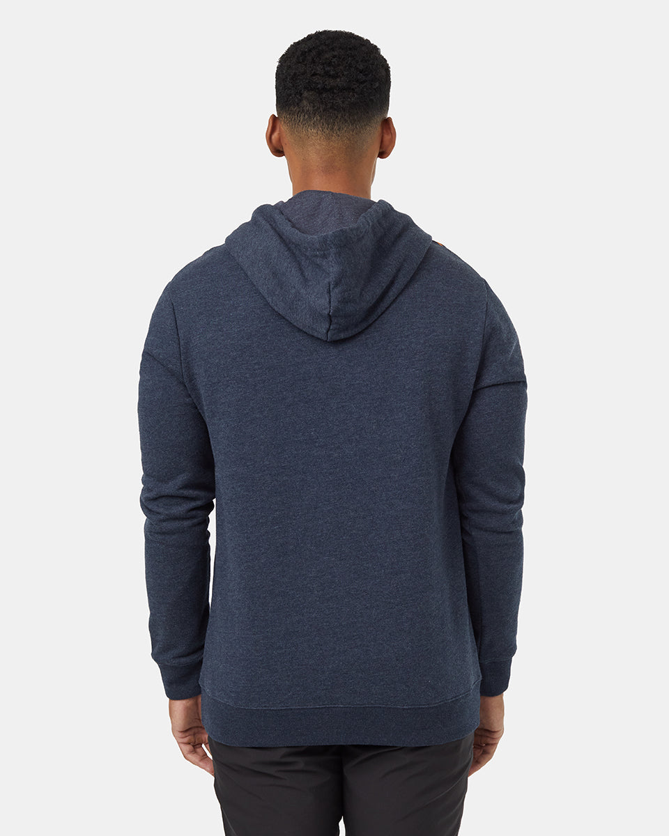 Tentree Men's Retro Juniper Hoodie - Midnight Blue Heather Sandstone