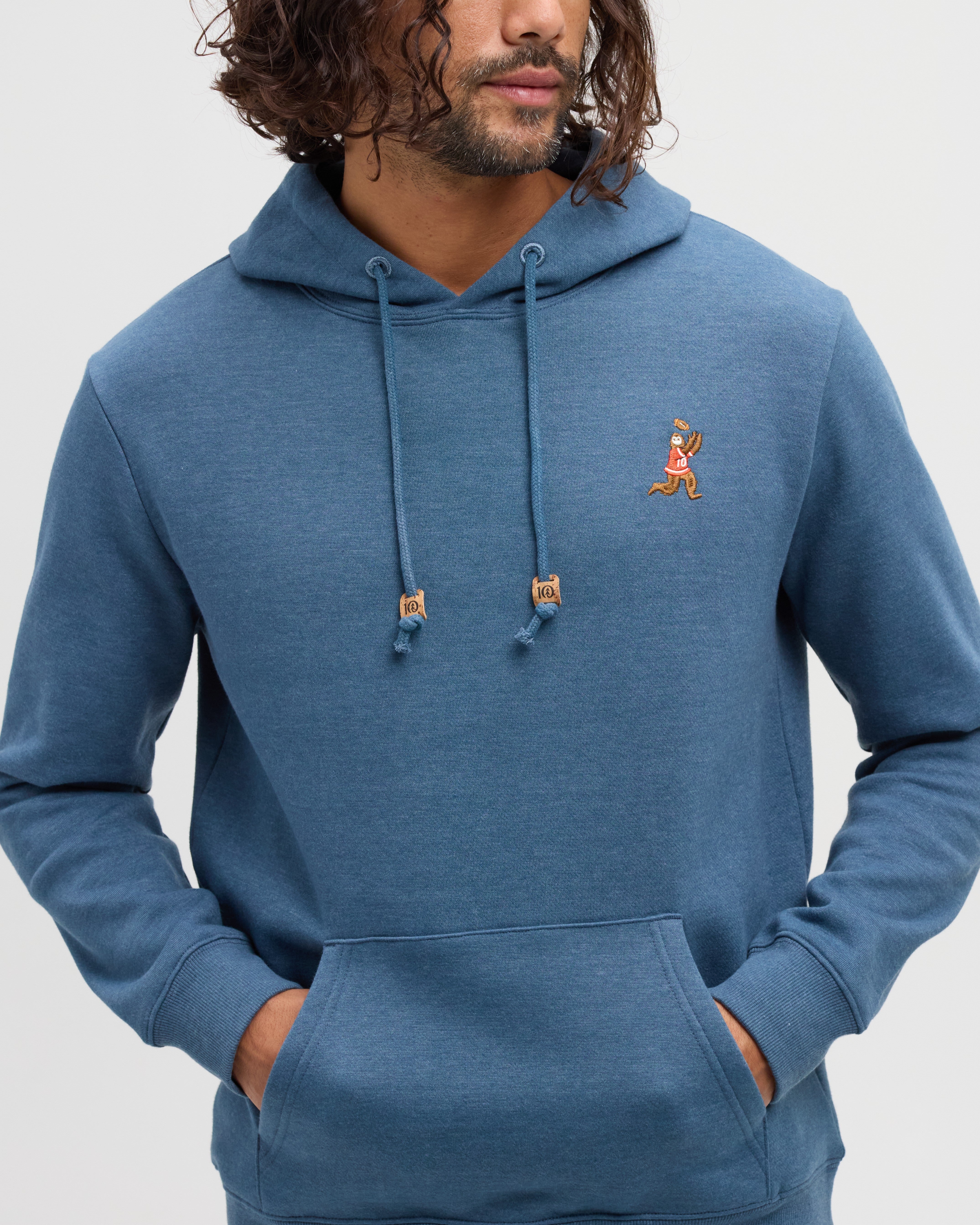 Tentree Men's Sasquatch Hoodie - Blue Horizon Heather Football