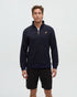 Tentree Men's Powell 1/4 Zip - Midnight Blue Flash Stripe