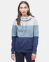 Tentree Blocked Banshee Hoodie - Hi Rise Grey Heather Storm Blue Midnight Blue