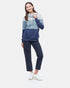 Tentree Blocked Banshee Hoodie - Hi Rise Grey Heather Storm Blue Midnight Blue