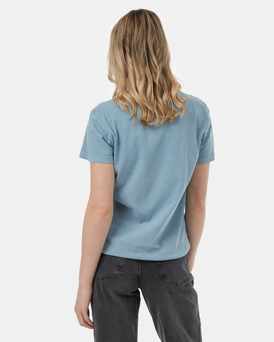 Tentree Women's Regenerative Cotton Crew T-Shirt - Tourmaline Blue