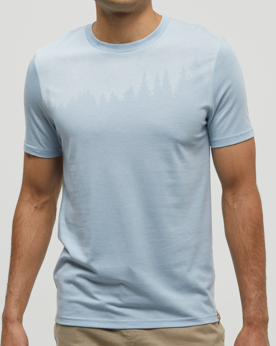 Tentree Men's Juniper T-Shirt - Blue Haze Heather White