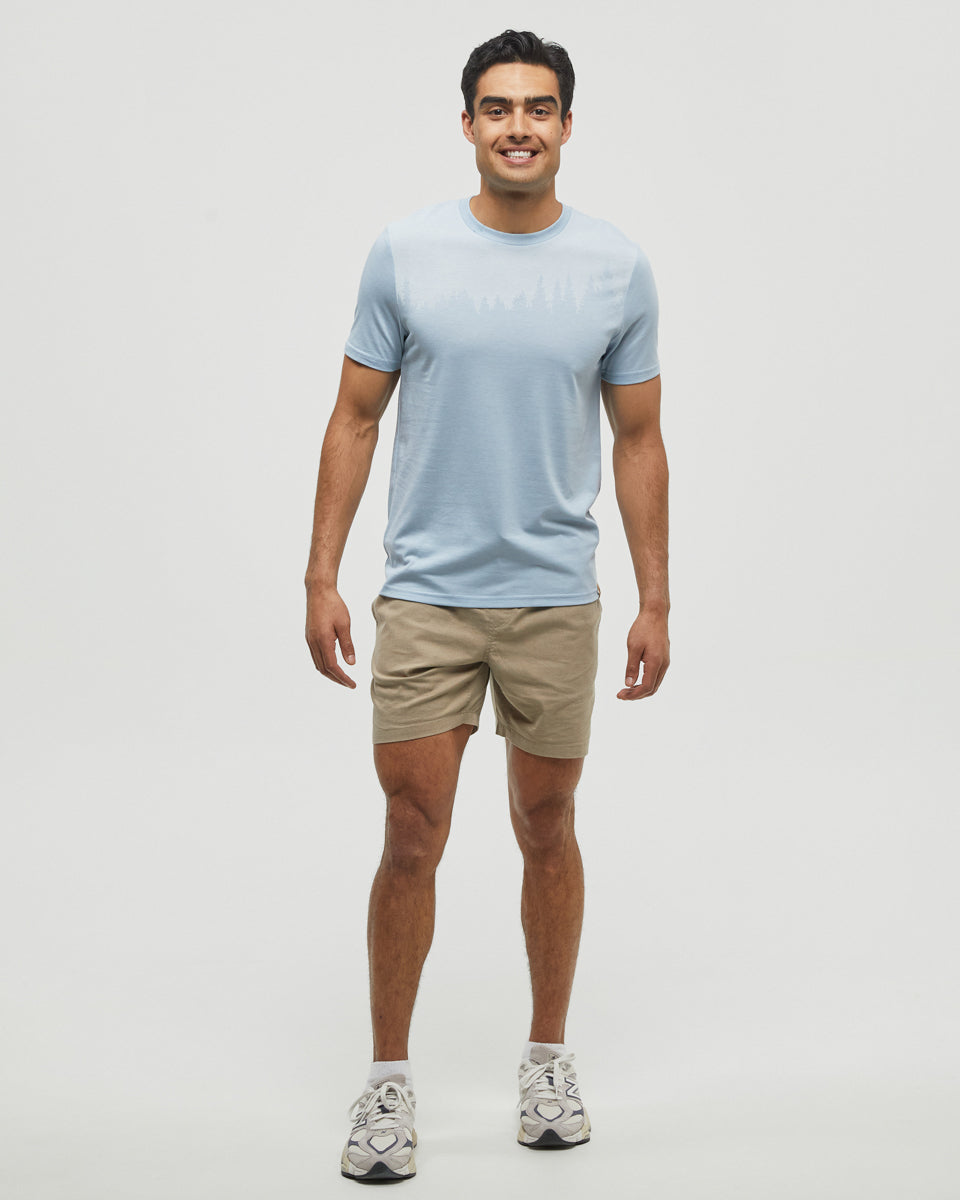 Tentree Men's Juniper T-Shirt - Blue Haze Heather White