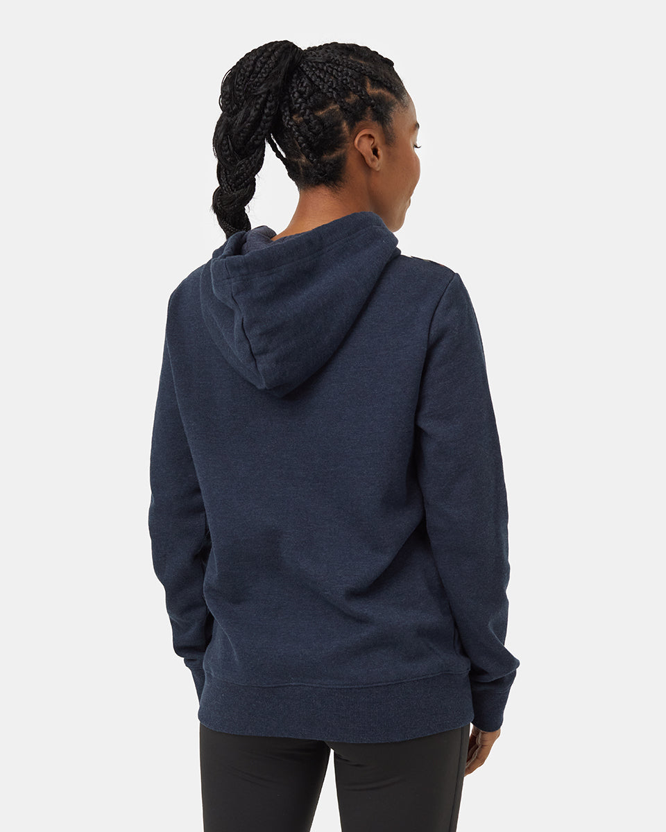 Tentree Women's Retro Juniper Hoodie - Midnight Blue Heather Mineral