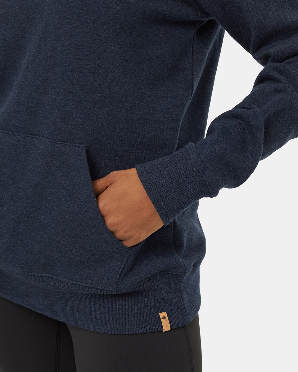 Tentree Women's Retro Juniper Hoodie - Midnight Blue Heather Mineral