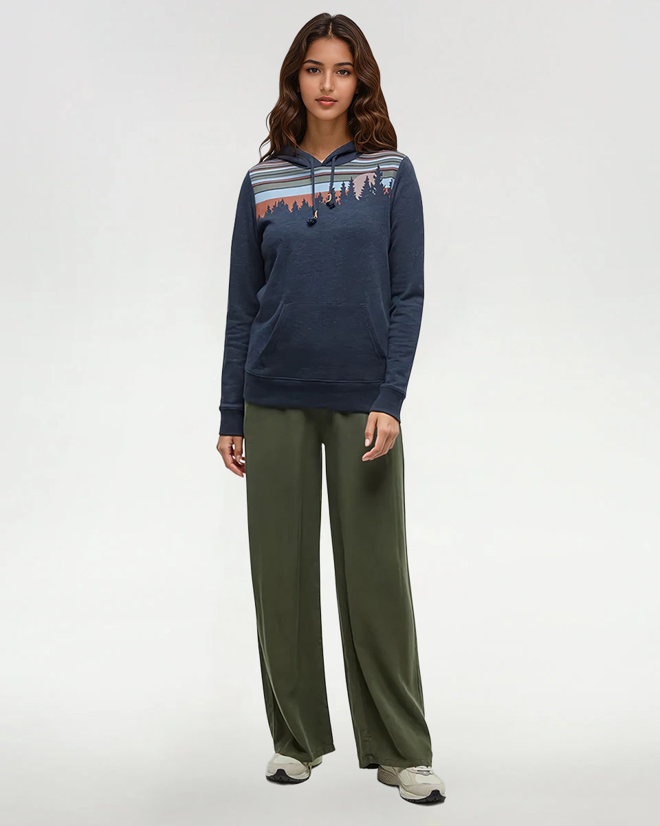 Tentree Women's Retro Juniper Hoodie - Midnight Blue Heather Blue Haze
