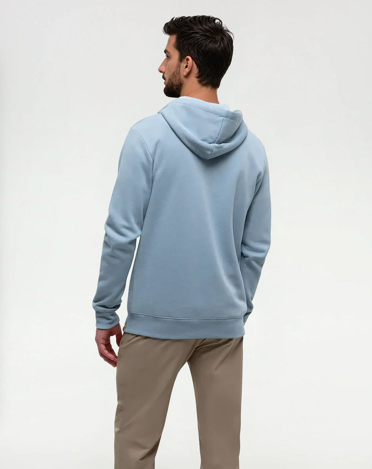 Tentree Men's Juniper Zip Hoodie - Blue Haze Heather White