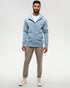 Tentree Men's Juniper Zip Hoodie - Blue Haze Heather White