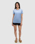 Tentree Women's Juniper T-Shirt - Lakeside Blue Heather White
