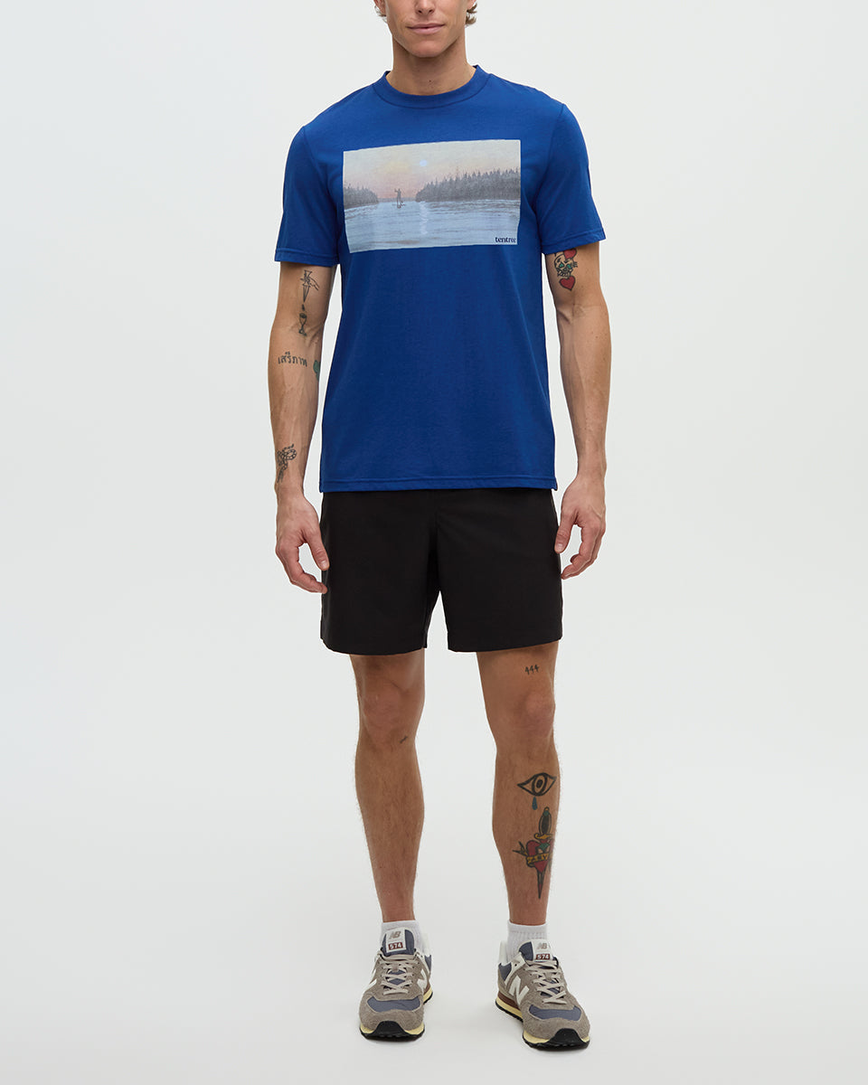 Tentree Men's Serene Lake T-Shirt - Nightfall Sunset