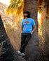 Tentree Men's Vintage Sunset T-Shirt - Blue Lagoon Heather Dusk Yellow