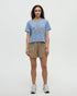 Tentree Women's Floral Crop T-Shirt - Lakeside Blue Meteorite Black