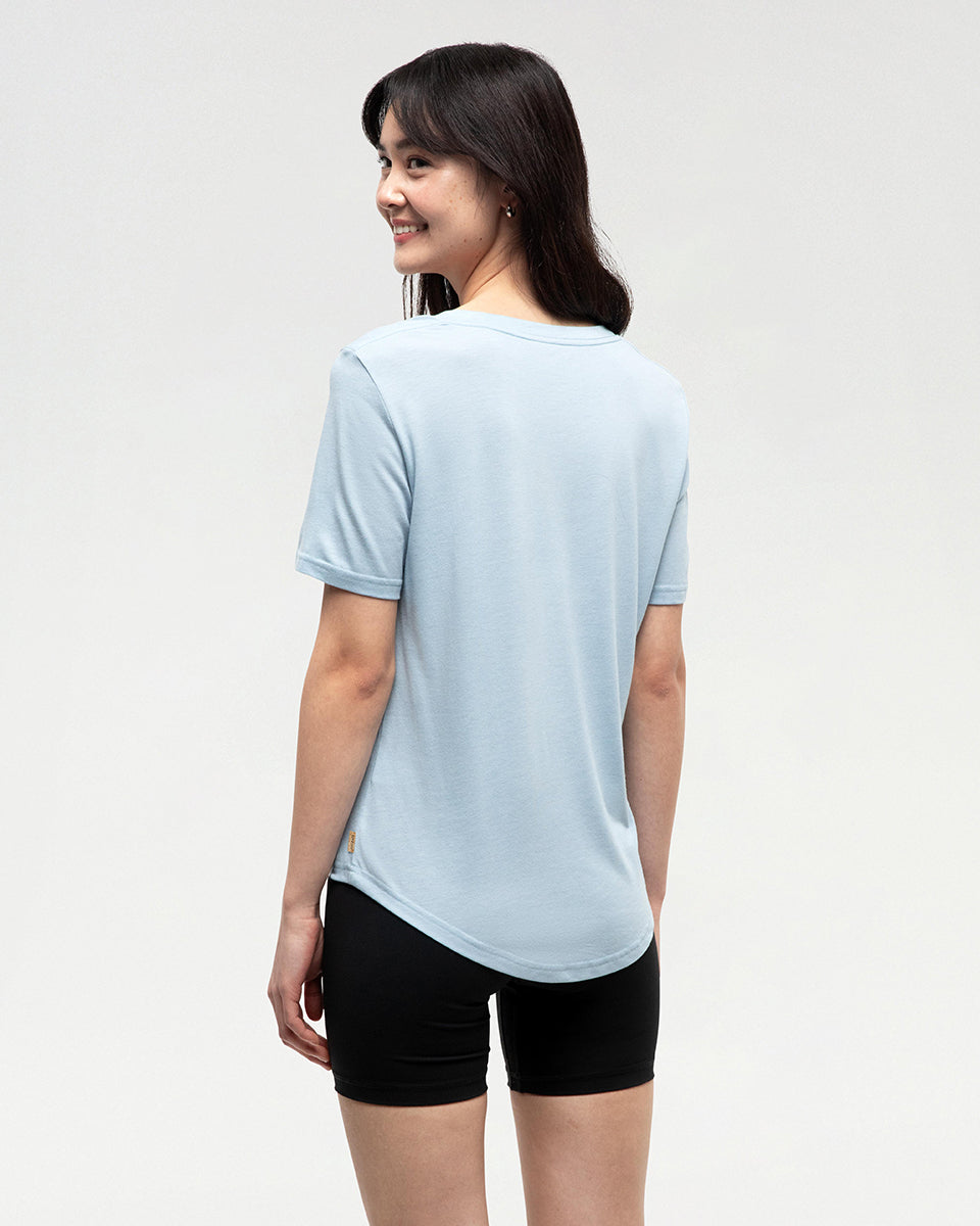 Tentree Women's TreeBlend Brackley T-Shirt - Blue Haze Heather