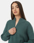 Tentree Women's Highline 1/4 Zip Mock Neck - Silver Pine