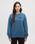 Tentree Women's Floral Heritage Crew - Blue Horizon Meteorite Black
