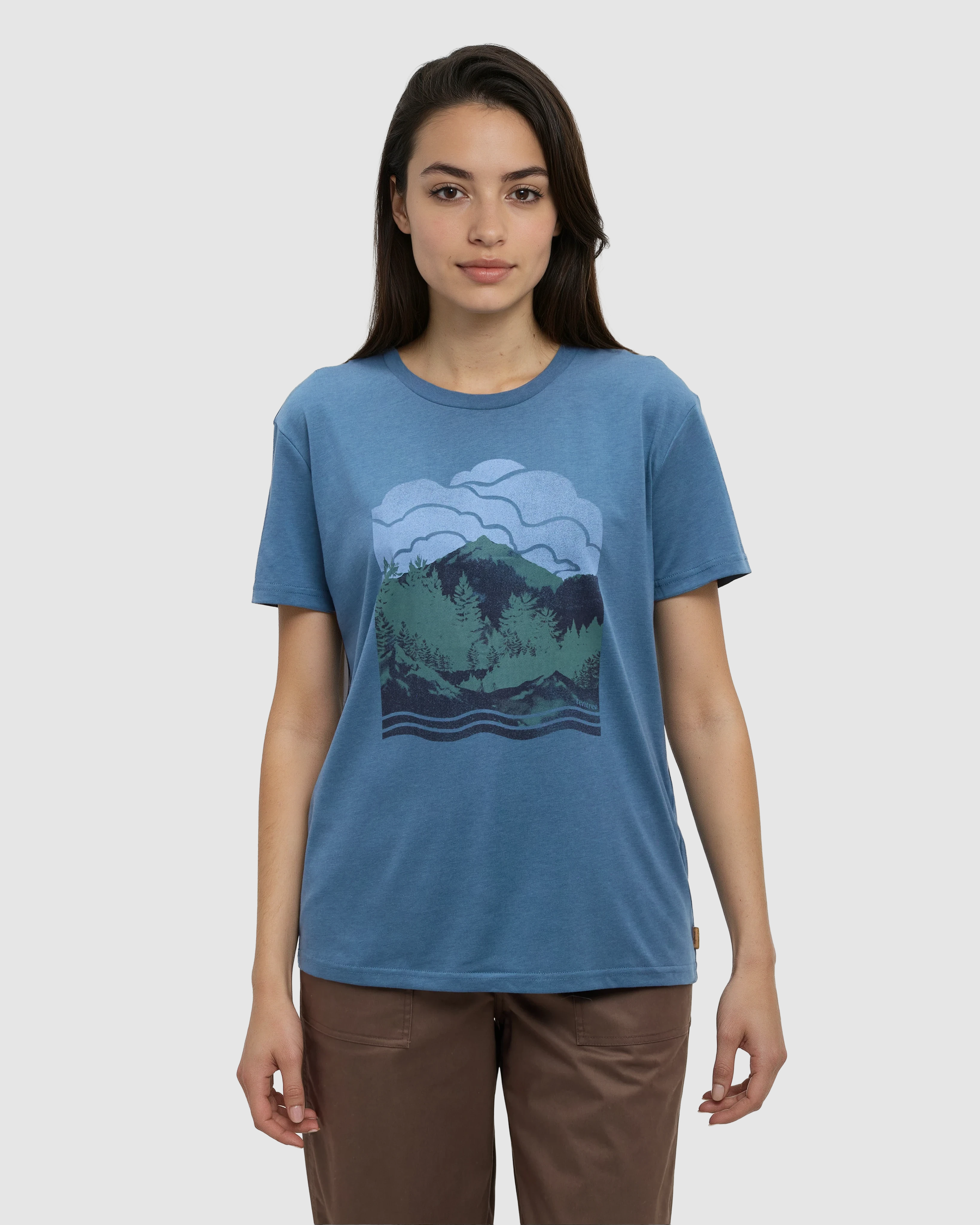 Tentree Women's Cloud Valley T-Shirt - Blue Horizon Midnight Blue