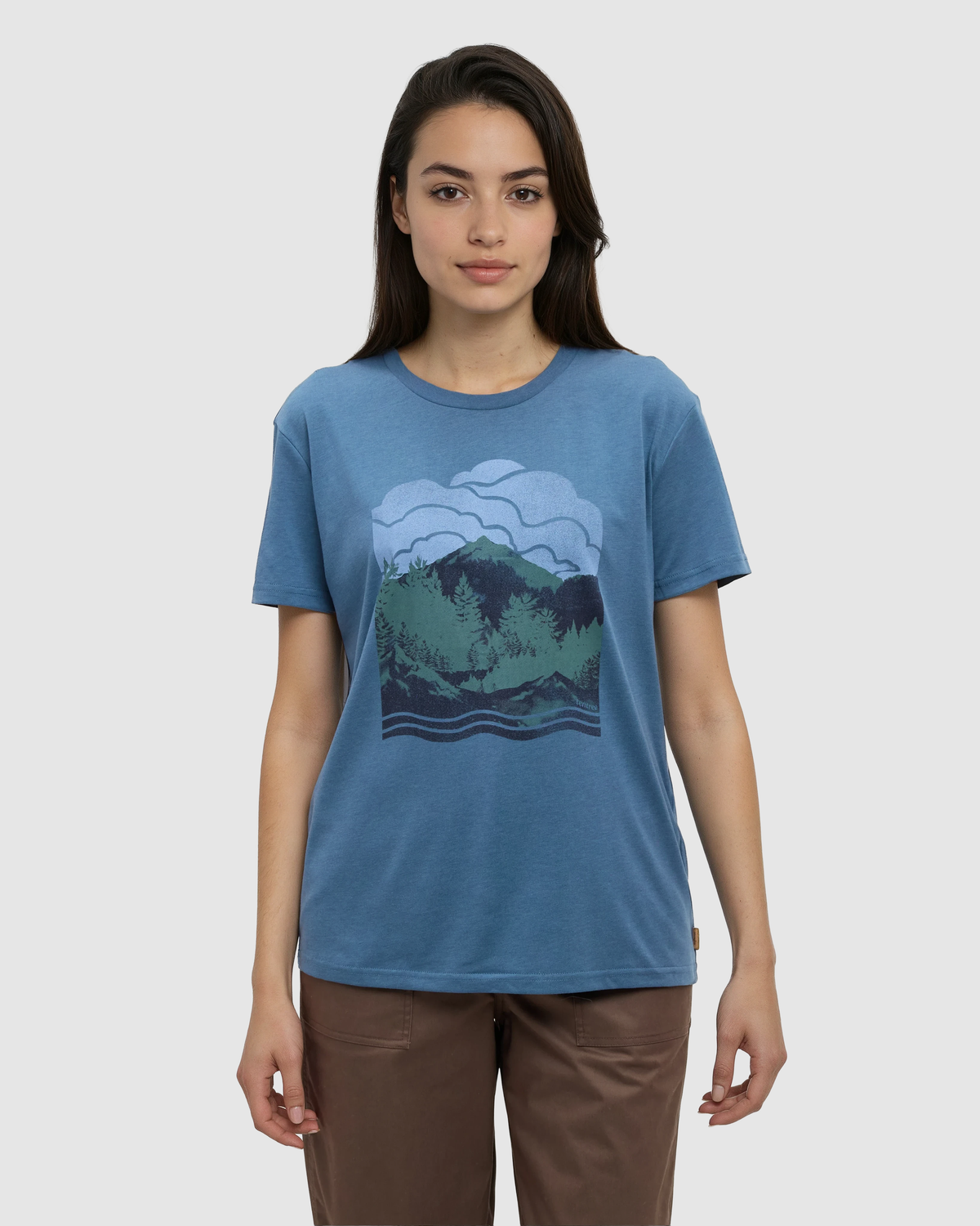 Tentree Women's Cloud Valley T-Shirt - Blue Horizon Midnight Blue