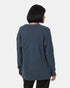 Tentree Women's Highline Oversized Button Cardigan - Dark Blue Mirage Heather