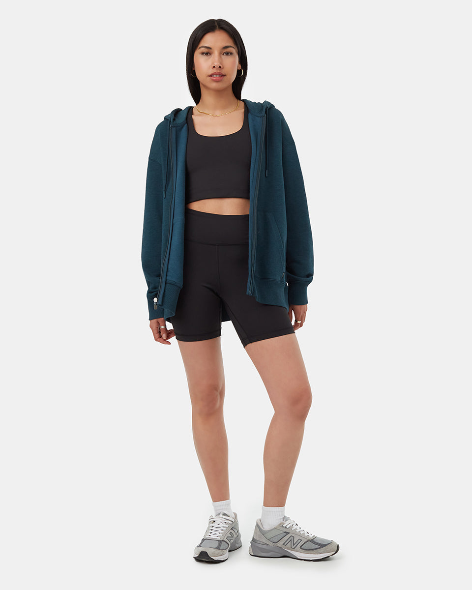 Tentree Women's TreeFleece Oversized Zip Hoodie - Reflecting Pond