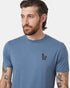 Tentree Peru Embroidered Llama T-Shirt - Vintage Blue