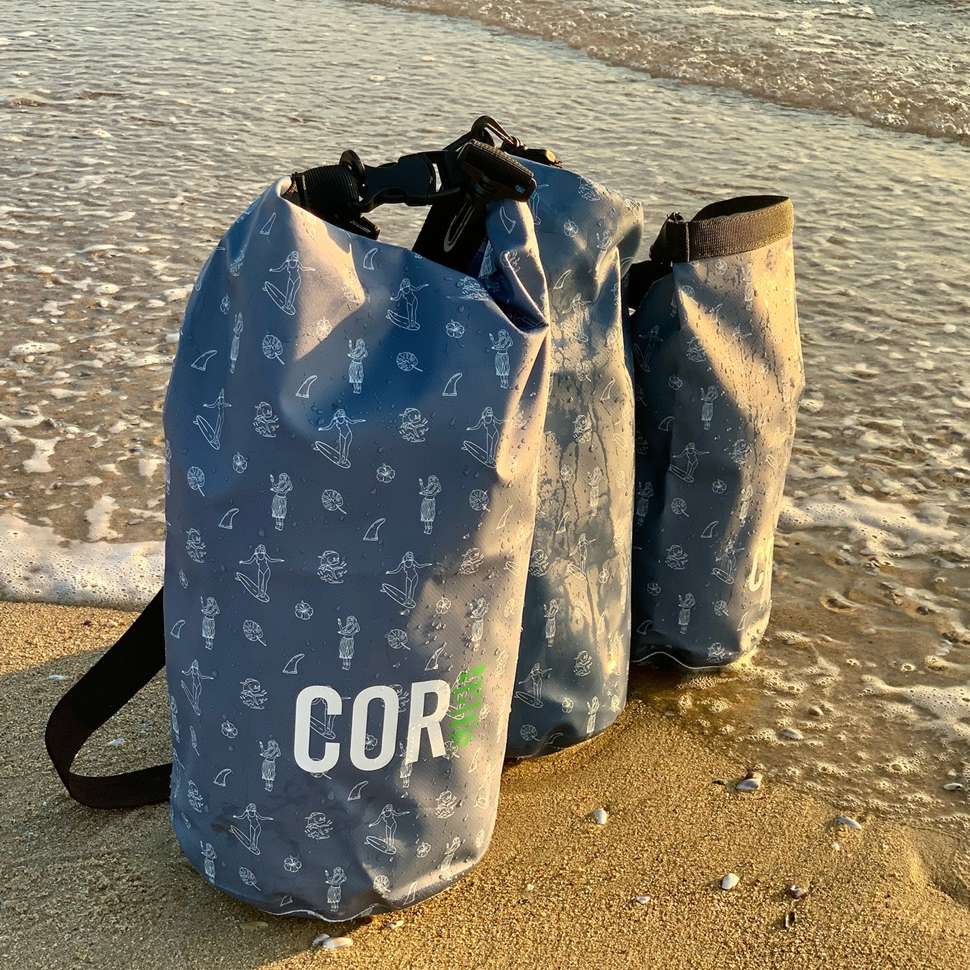 COR Surf Hawaiian Print Roll-Top Dry Bags – product view 6