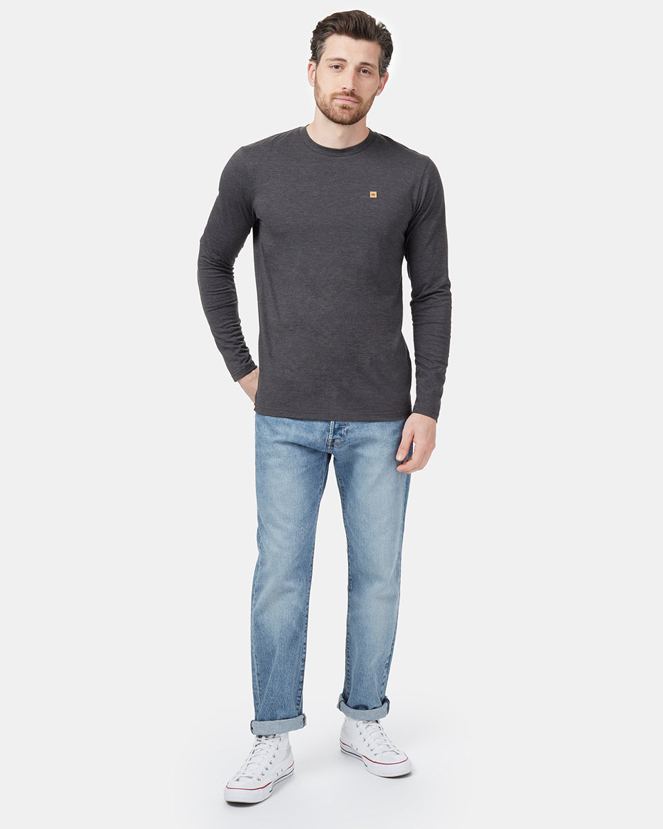 Tentree TreeBlend Baker Longsleeve - Dark Grey Heather