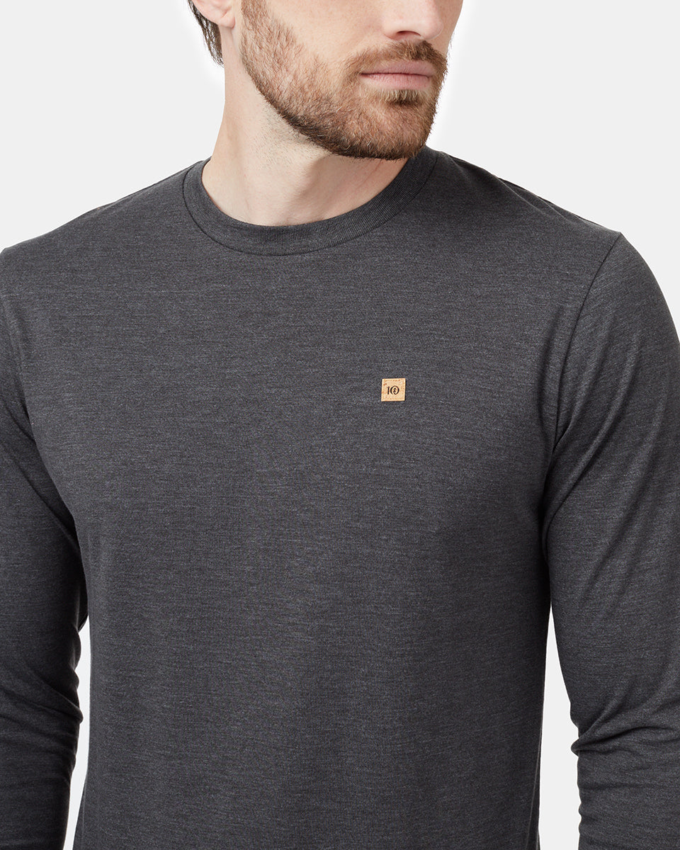 Tentree TreeBlend Baker Longsleeve - Dark Grey Heather