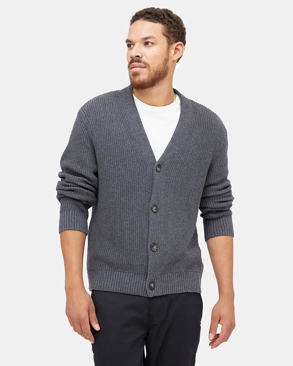 Tentree Highline Cardigan - Dark Grey Heather