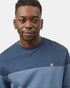 Tentree Blocked Reynard Crew - Moonlit Ocean Vintage Blue Blue Fog