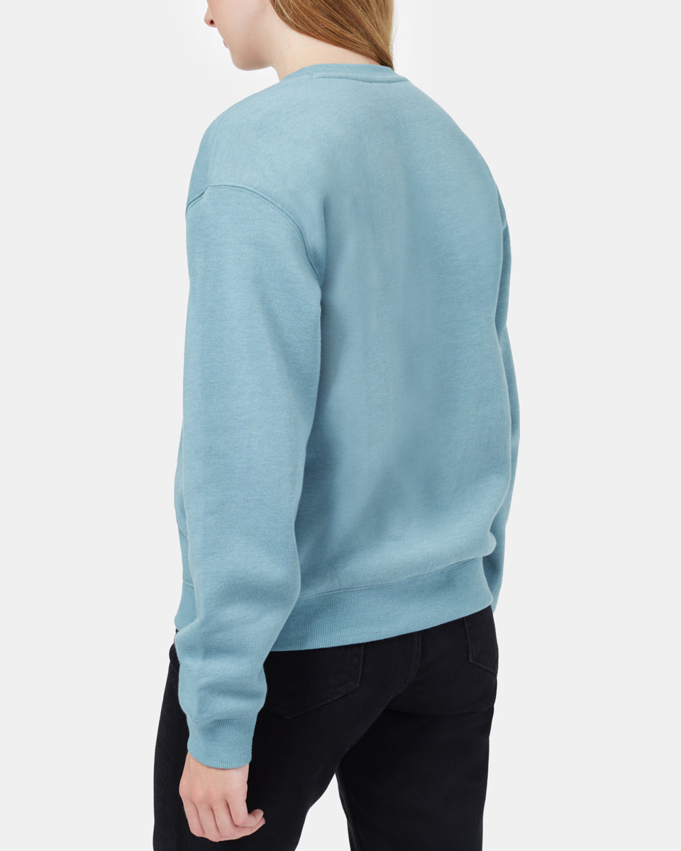 Tentree Women's Plant Trees Crew - Storm Blue Heather