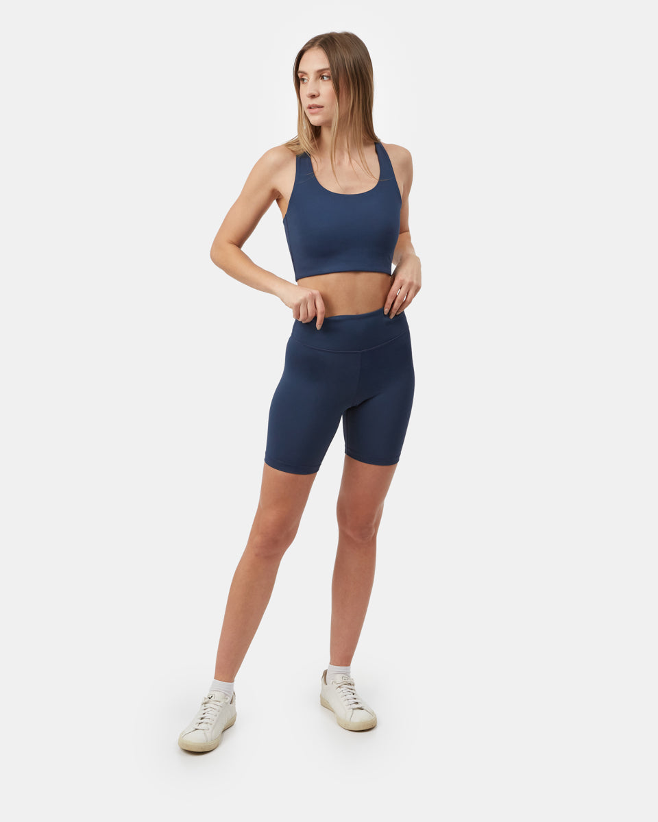 Tentree InMotion Longline Active Bra - Moonlit Ocean