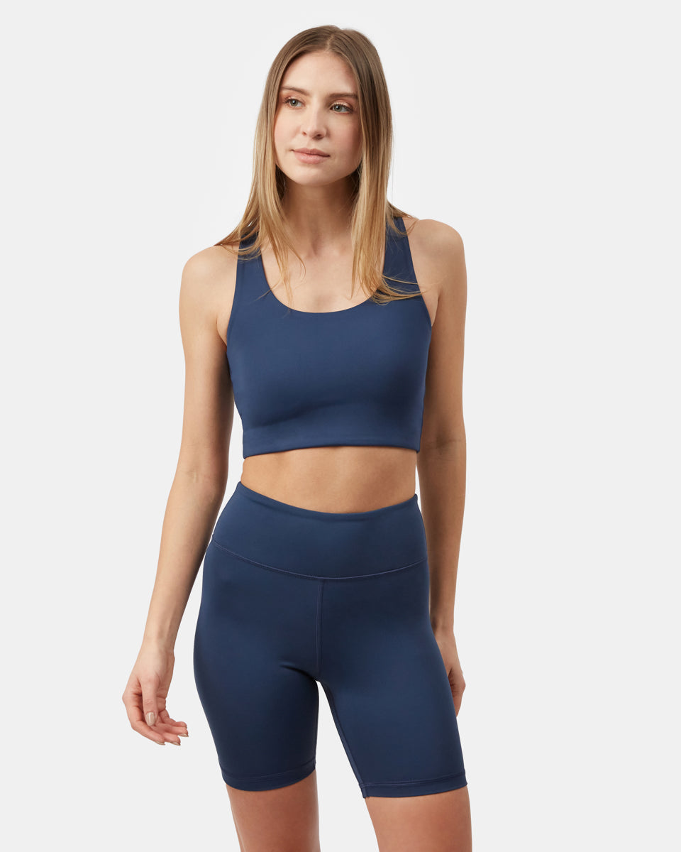 Tentree InMotion Longline Active Bra - Moonlit Ocean