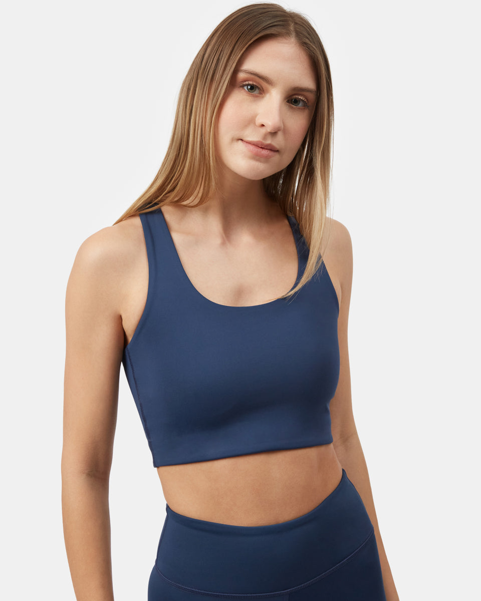 Tentree InMotion Longline Active Bra - Moonlit Ocean