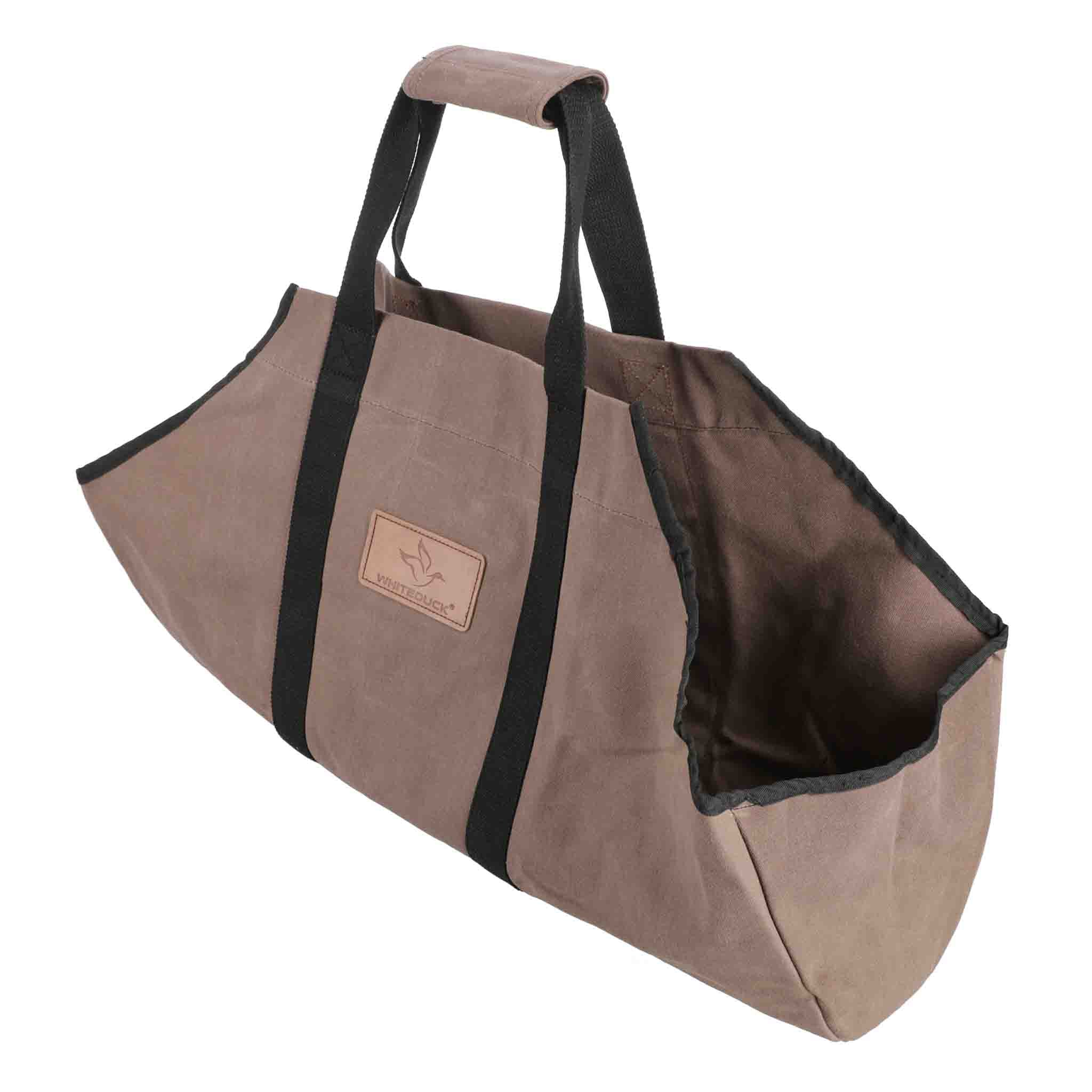 White Duck Boat Shape Canvas Firewood Log Carriers
