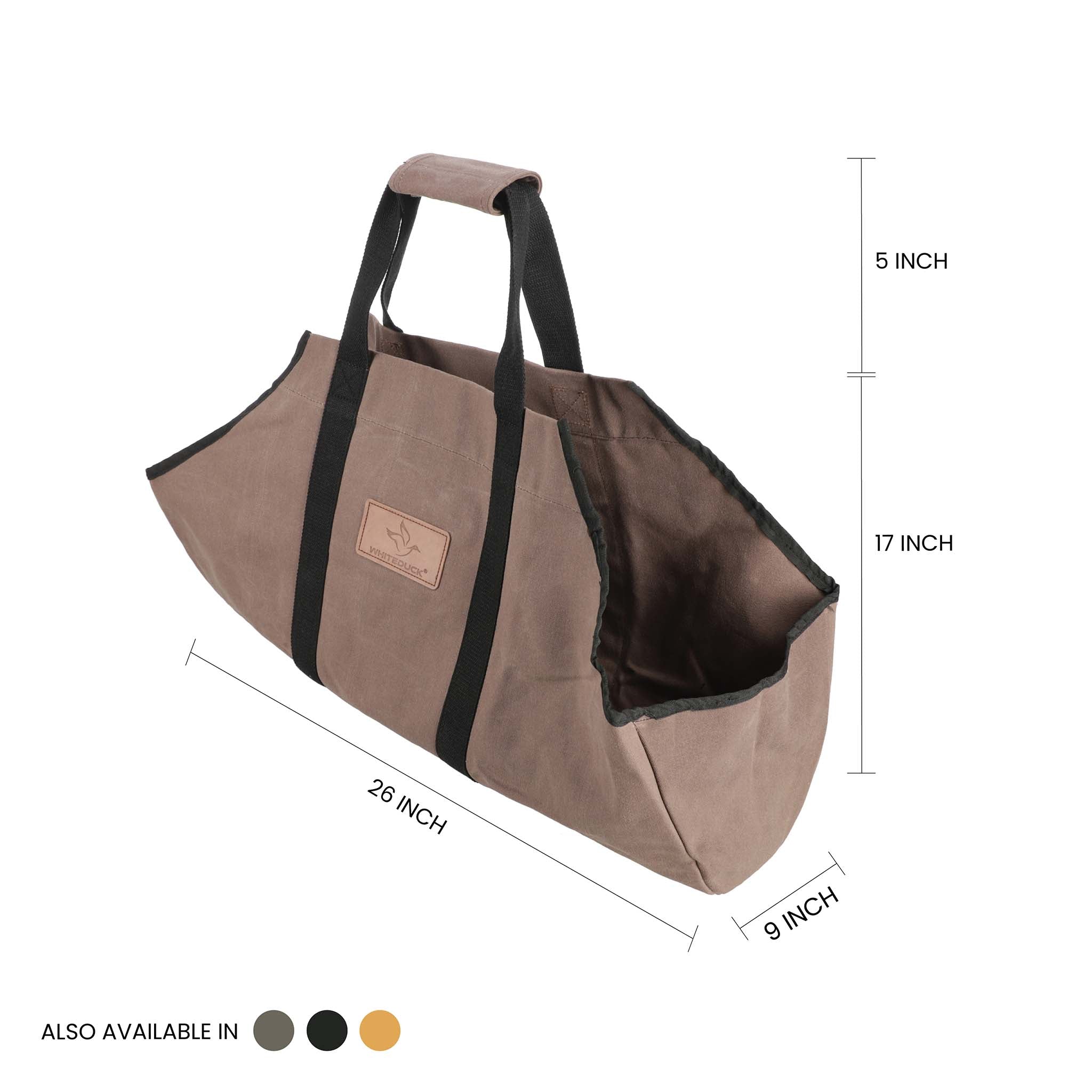 White Duck Boat Shape Canvas Firewood Log Carriers