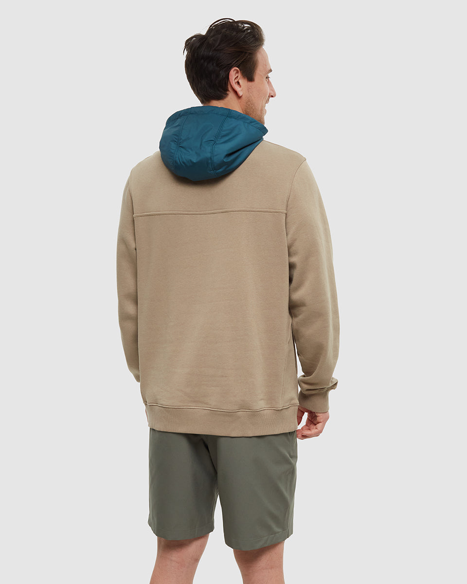 Tentree Men's Whistler 1/4 Zip - Khaki Jasper