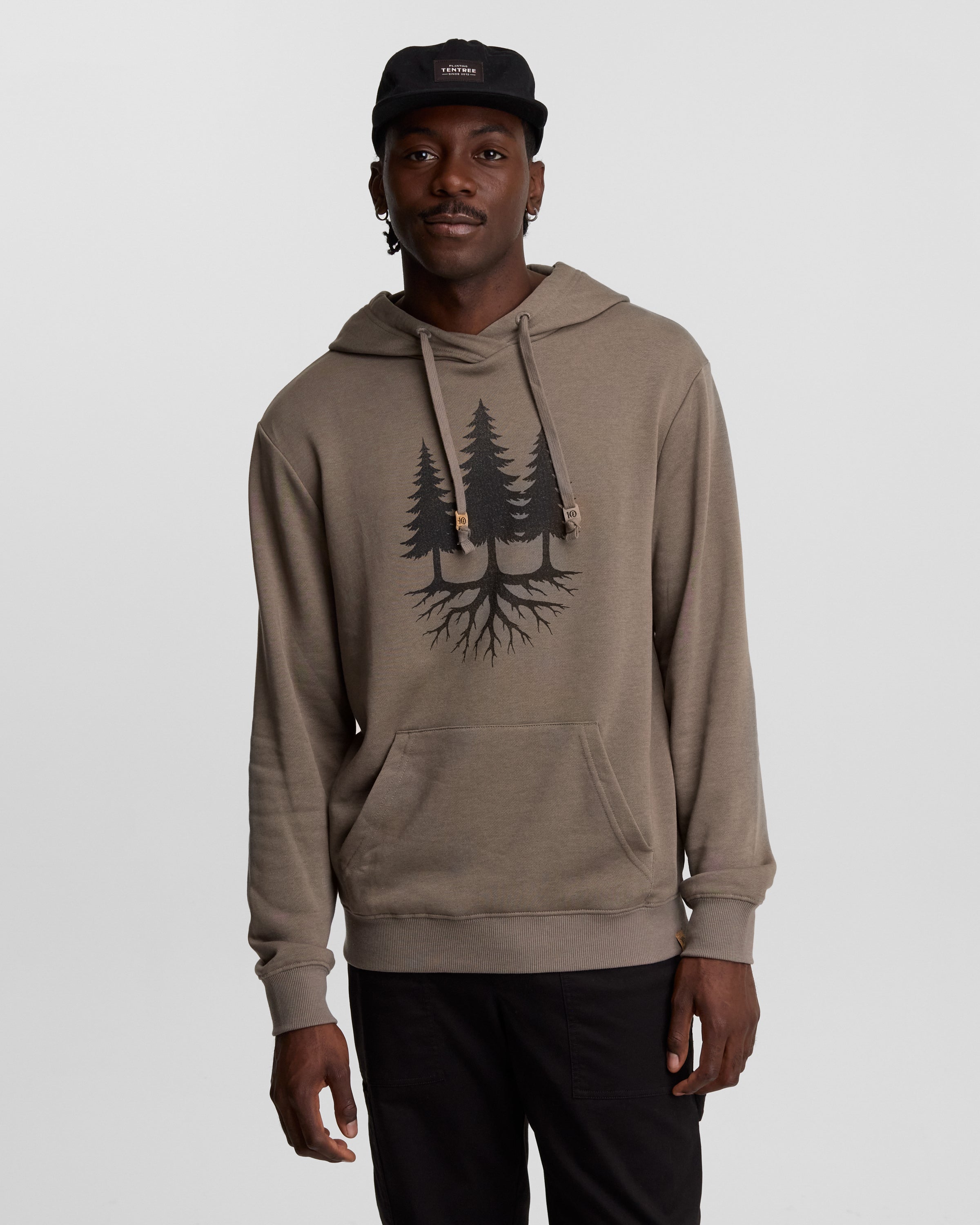 Tentree Men's Trees Hoodie - Clay Meteorite Black