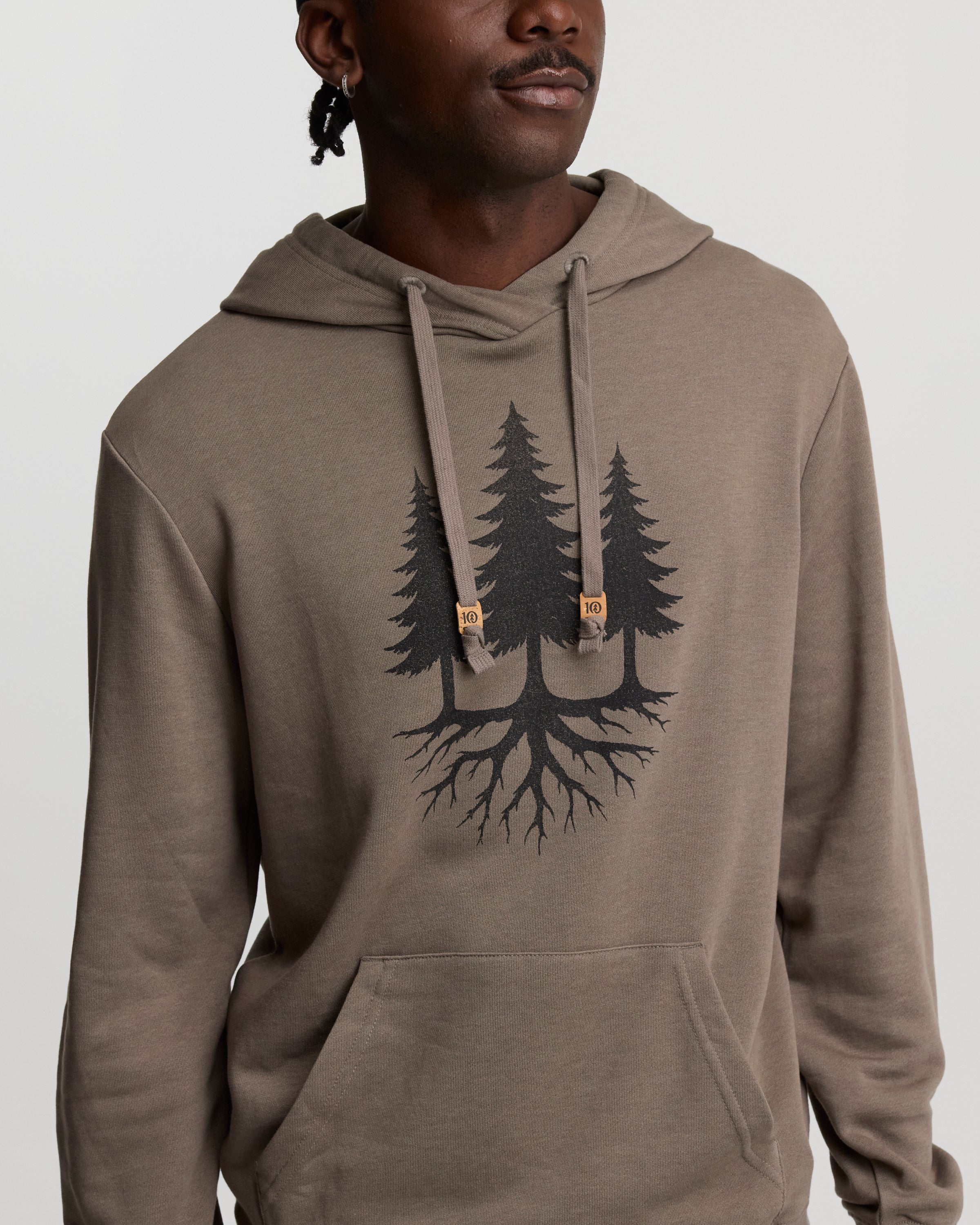 Tentree Men's Trees Hoodie - Clay Meteorite Black
