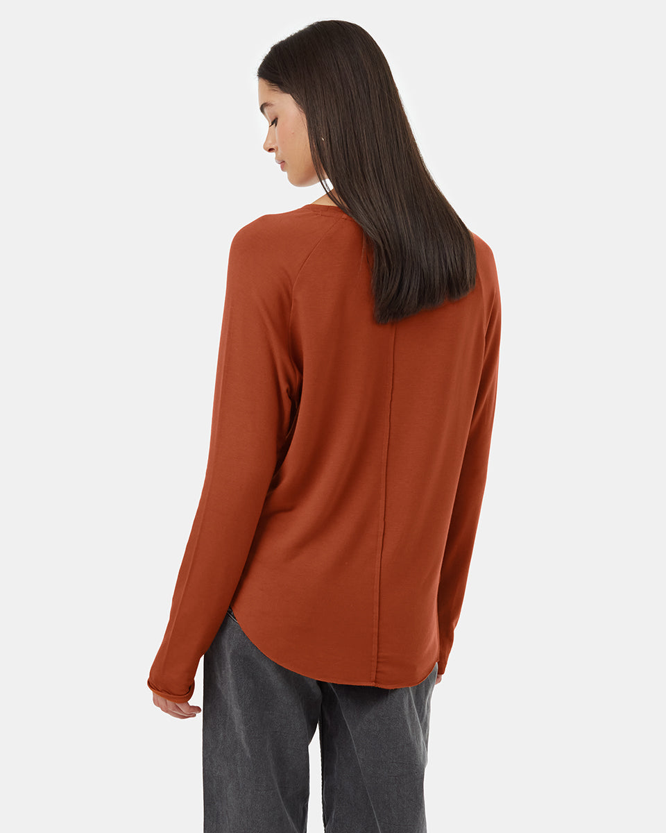 Tentree Women's Soft EcoTerry Shirttail Crew - Toffee