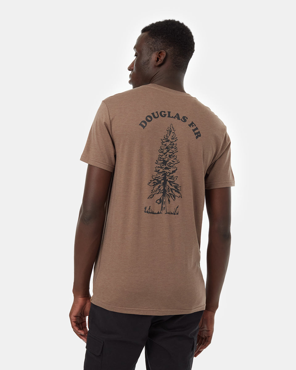Tentree Men's Douglas Fir T-Shirt - Fossil Meteorite Black
