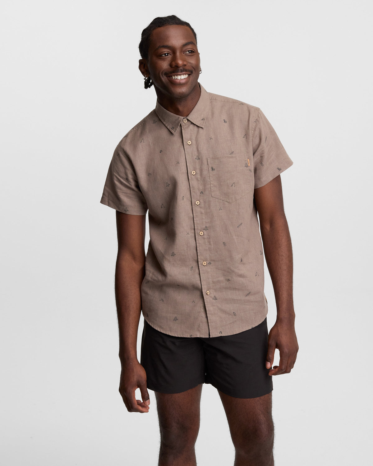 Tentree Men's Lake Life Mancos Shirt - Clay Lake Life