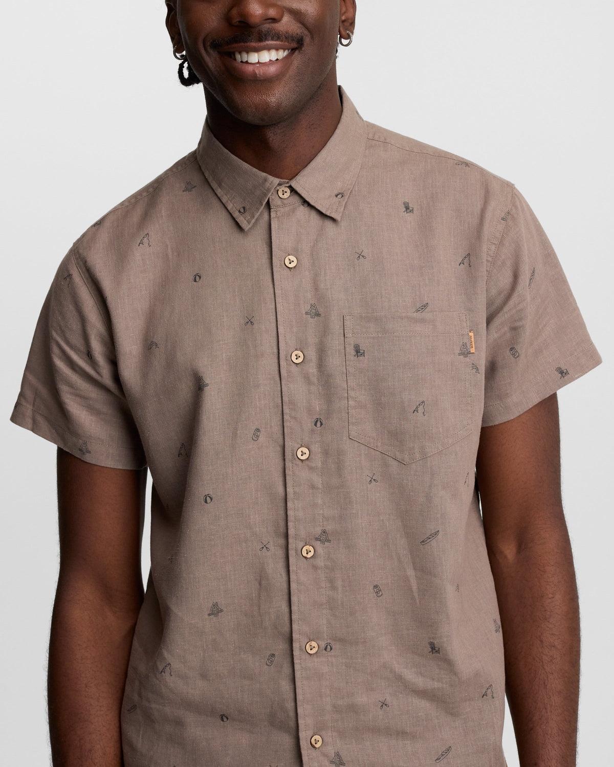 Tentree Men's Lake Life Mancos Shirt - Clay Lake Life