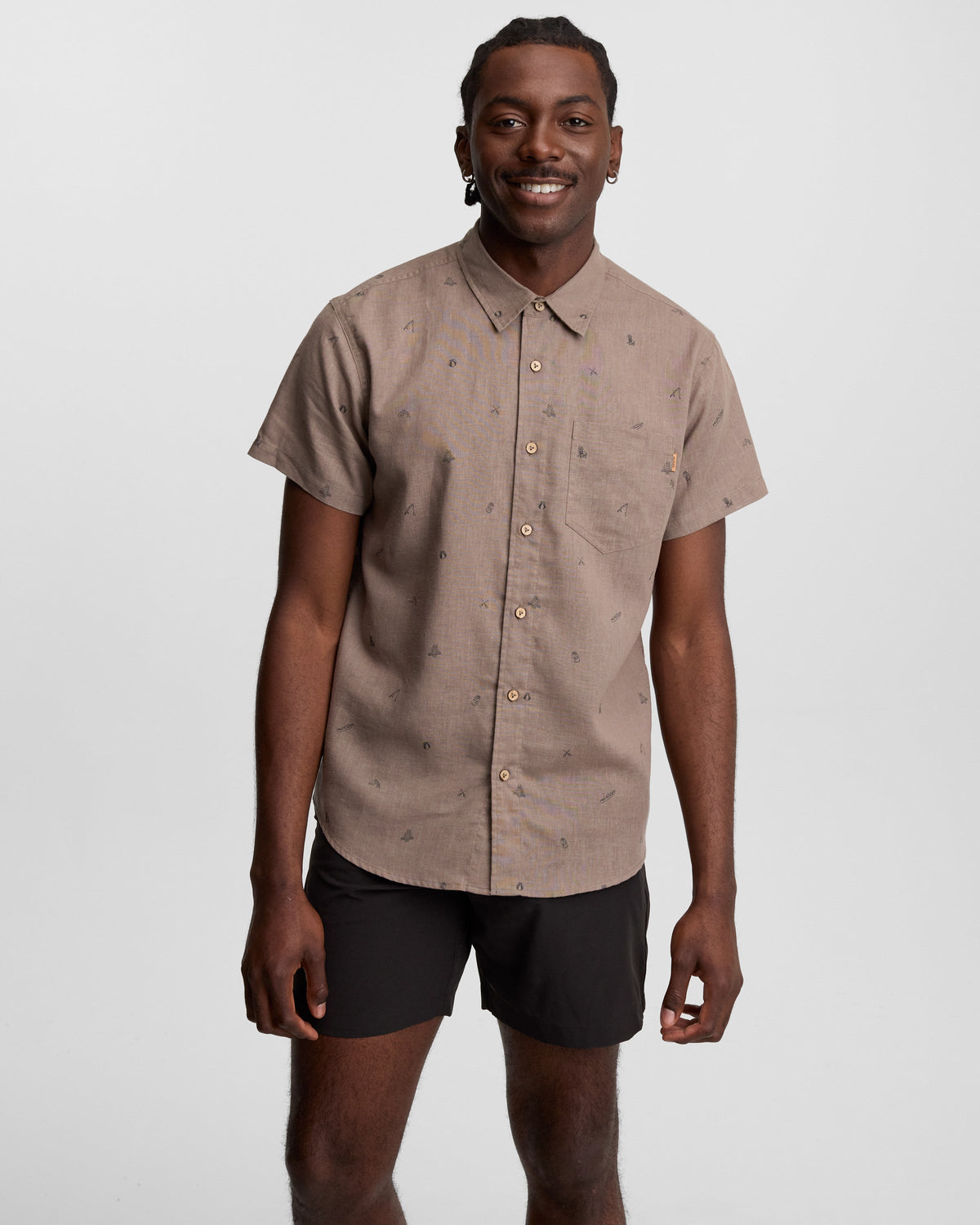 Tentree Men's Lake Life Mancos Shirt - Clay Lake Life