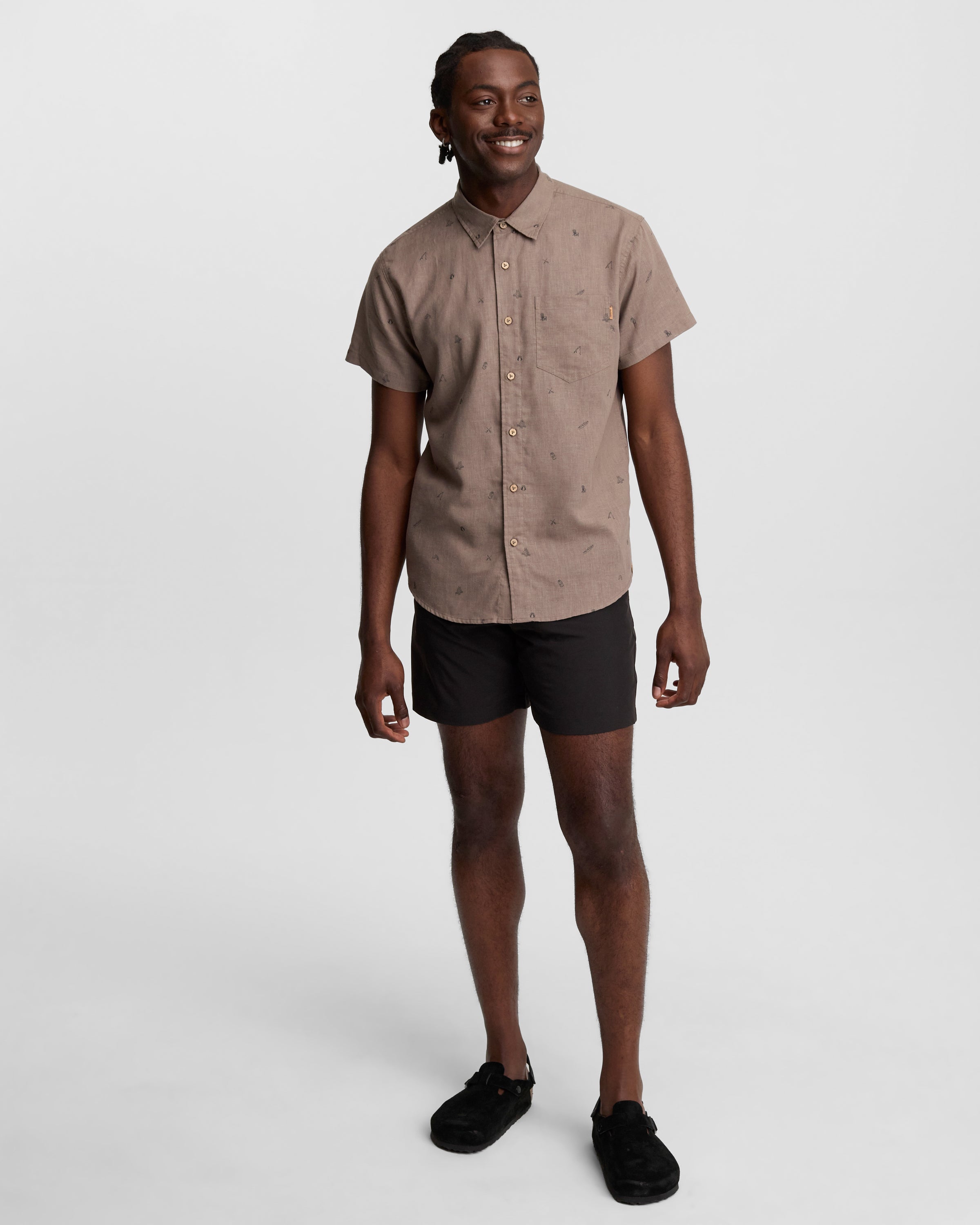 Tentree Men's Lake Life Mancos Shirt - Clay Lake Life